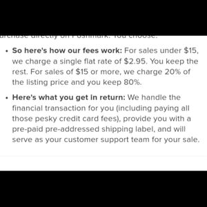 Please read Poshmark fees